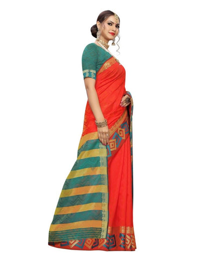Blue Banarasi Chanderi Saree