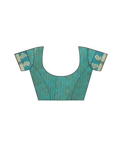 Blue Banarasi Chanderi Saree