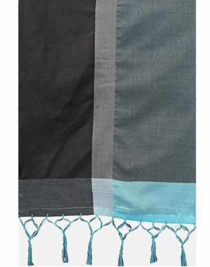 Sky Blue Coloured Cotton Blend Plain Casual saree | Leemboodi