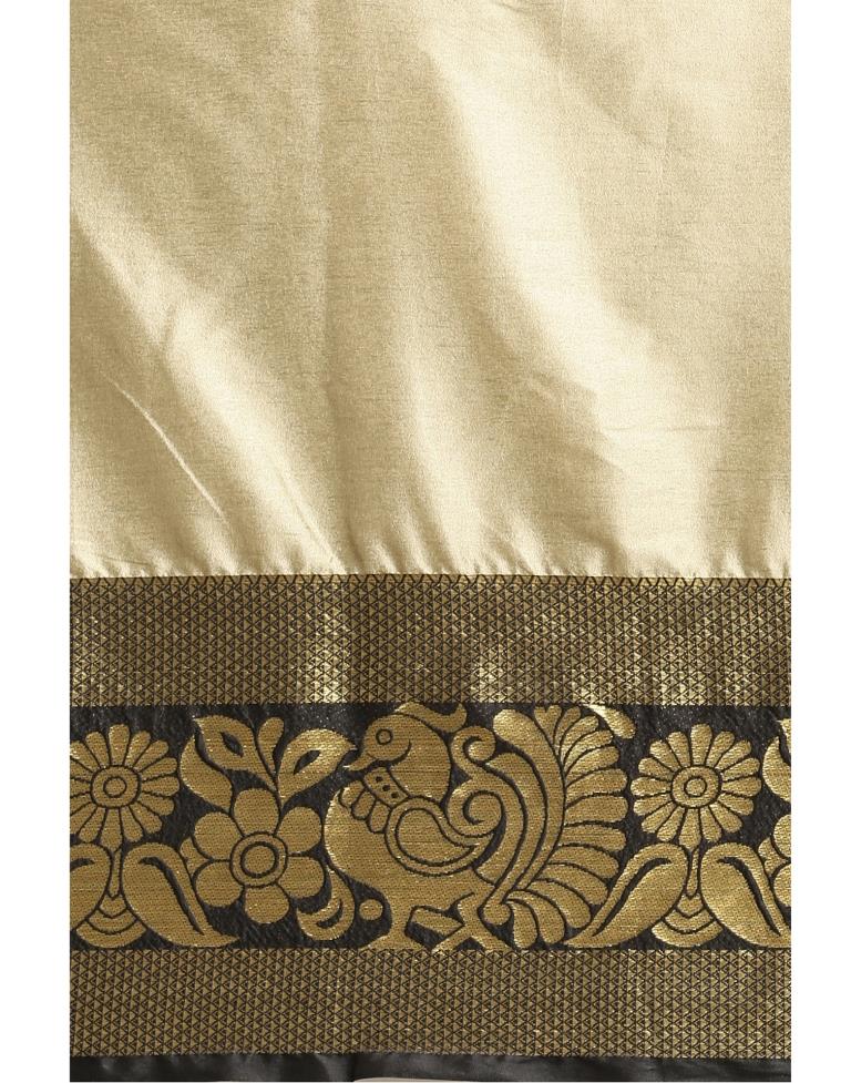 Grey Coloured Jacquard Silk Saree | Sudathi