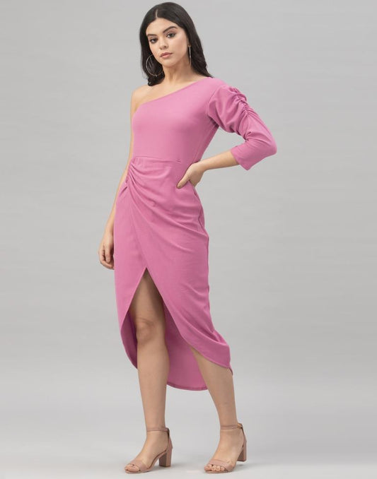 Blooming Pink Coloured Knitted Lycra Tops | Sudathi