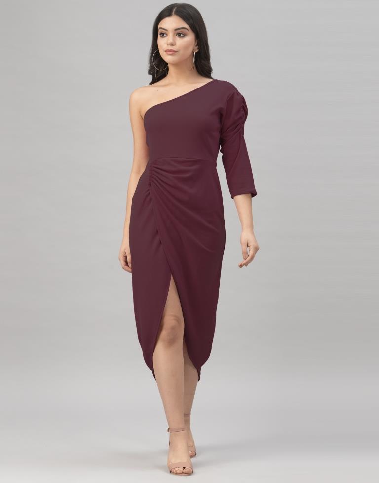 Dark Brown Knitted Dress | Sudathi