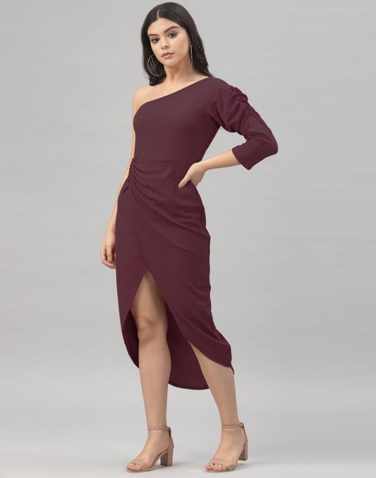 Dark Brown Knitted Dress | Sudathi