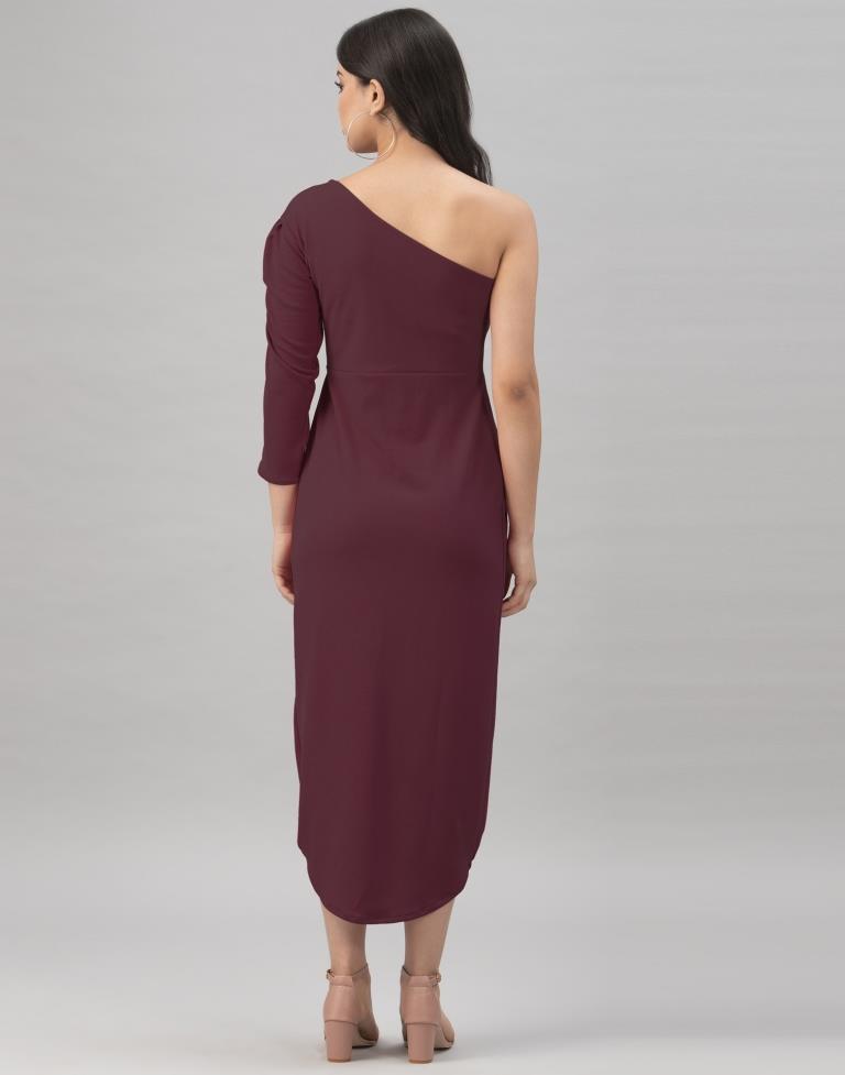 Dark Brown Knitted Dress | Sudathi