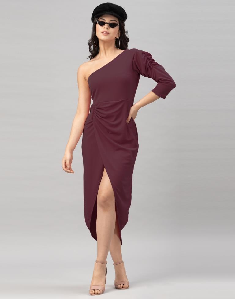 Dark Brown Knitted Dress | Sudathi