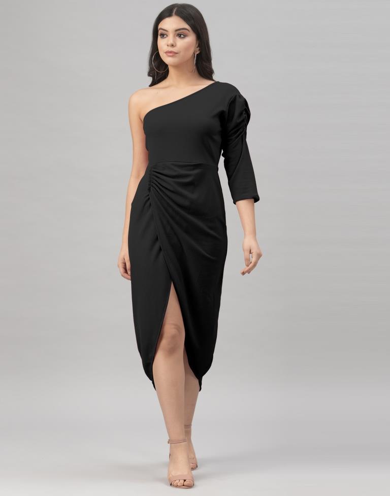 Exquisite Black Knitted  Dress | Sudathi
