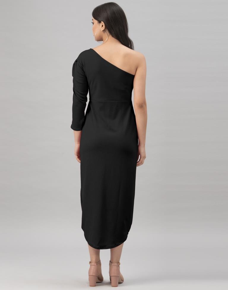 Exquisite Black Knitted  Dress | Sudathi