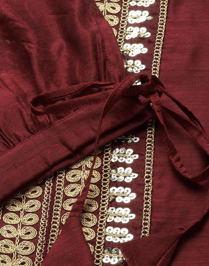 Maroon Kurti With Pant And Dupatta | Sudathi