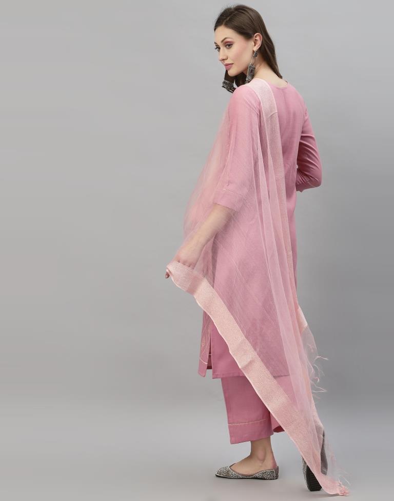 Baby Pink Kurti With Pant And Dupatta | Sudathi