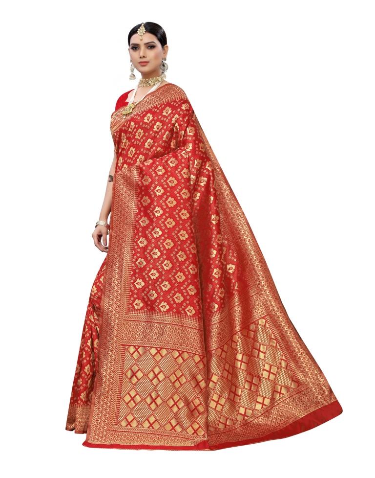 Red Banarasi Silk Saree