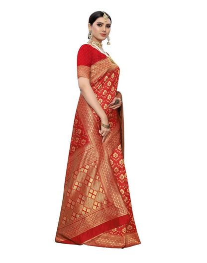 Red Banarasi Silk Saree