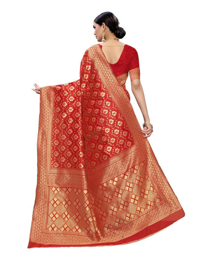Red Banarasi Silk Saree
