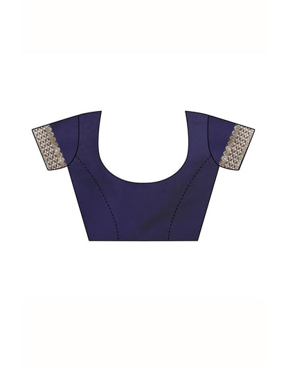 Navy Blue Banarasi Silk saree | Leemboodi