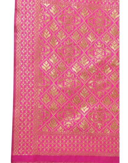 Pink Coloured Poly Silk Jacquard Partywear saree | Leemboodi