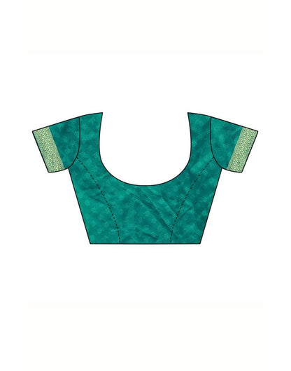 Teal Green Coloured Poly Silk Jacquard Partywear saree | Leemboodi