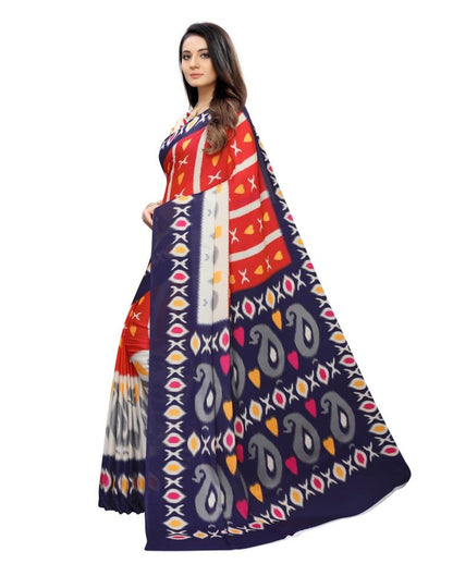 Orange Coloured Georgette Digital Printed Casual saree | Leemboodi