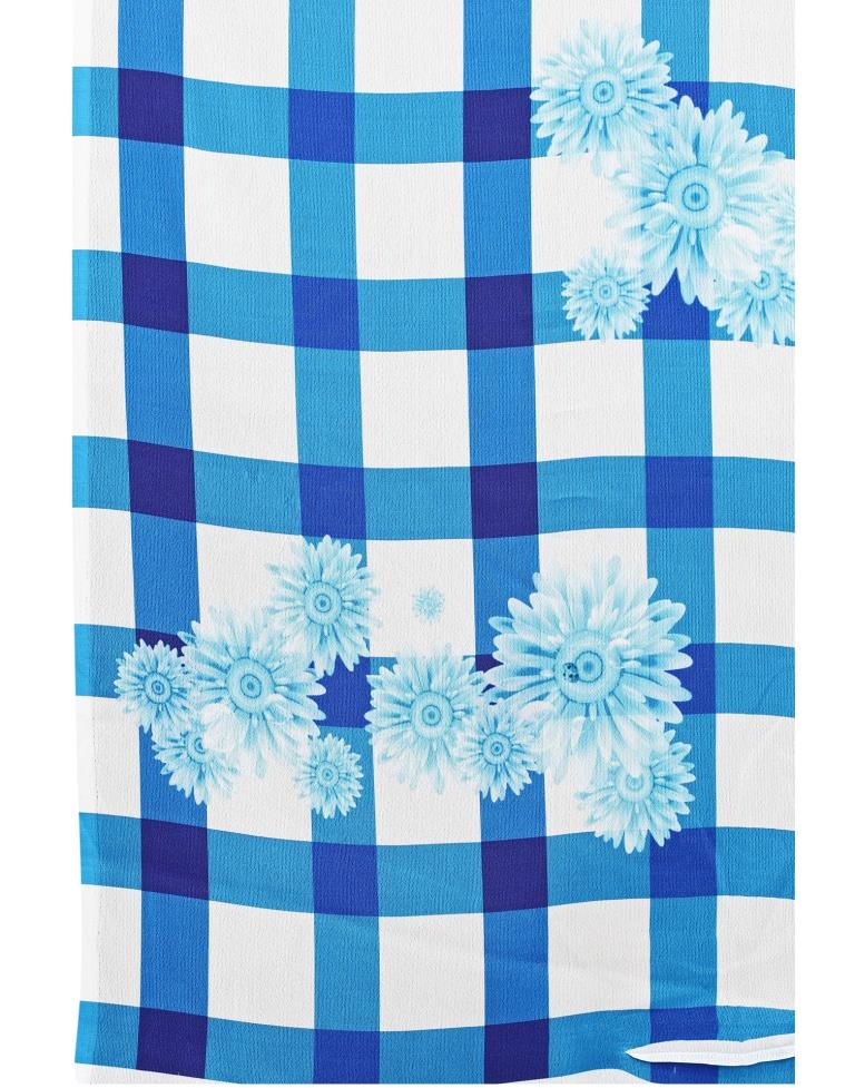 Blue Coloured Georgette Digital Printed Casual saree | Leemboodi