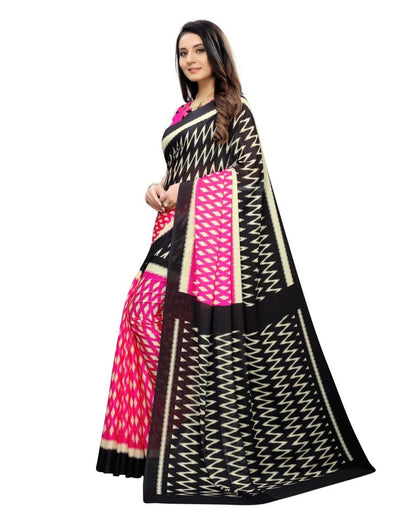 Pink Coloured Georgette Digital Printed Casual saree | Leemboodi
