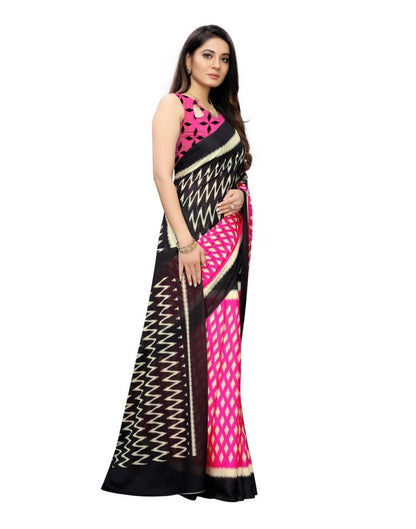 Pink Coloured Georgette Digital Printed Casual saree | Leemboodi