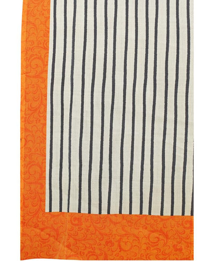 Orange Coloured Georgette Digital Printed Casual saree | Leemboodi