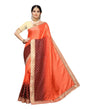 Orange  Embroidery Embroidery Silk Saree