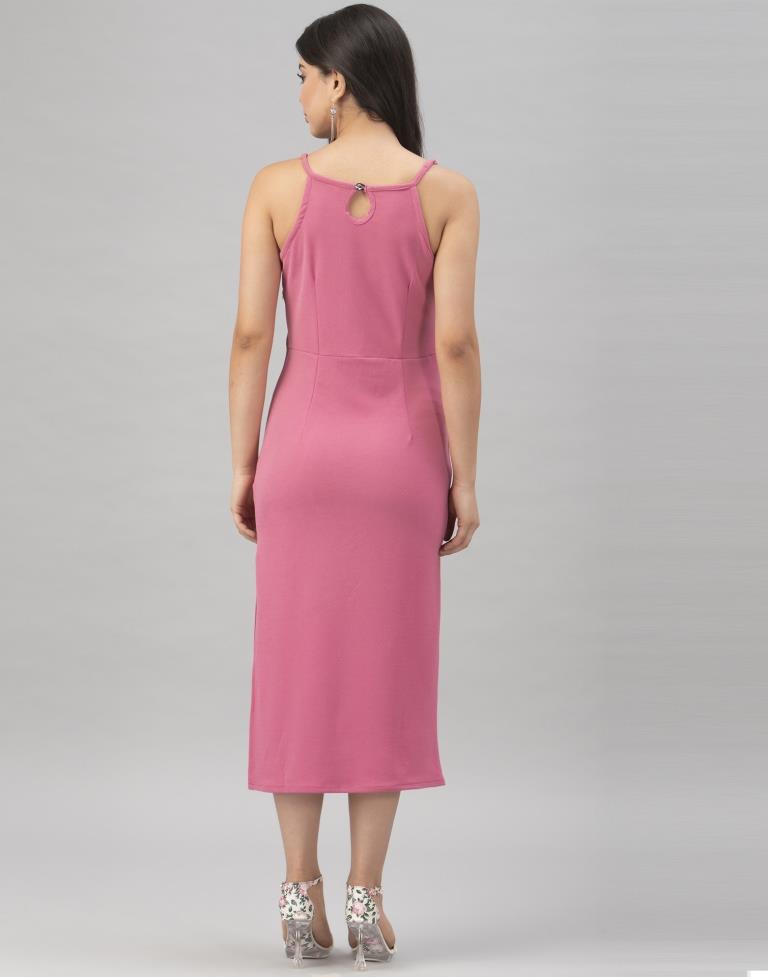Contemporary Pink Coloured Knitted Lycra Tops | Sudathi