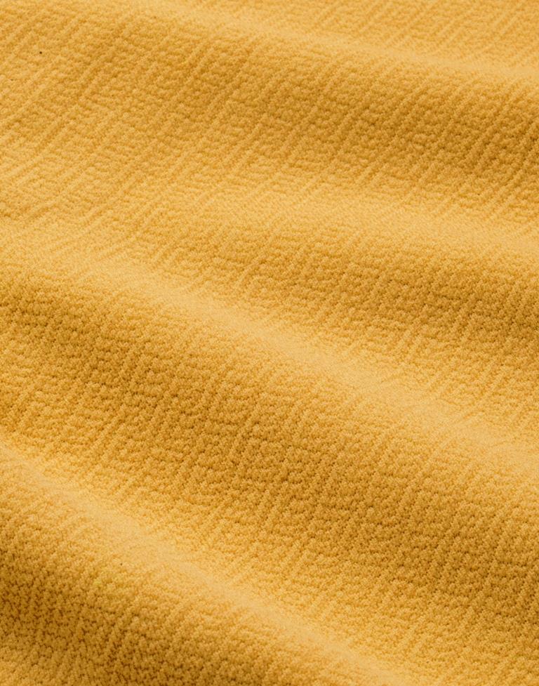 Brilliant Mustard Yellow Coloured Knitted Lycra Tops | Sudathi