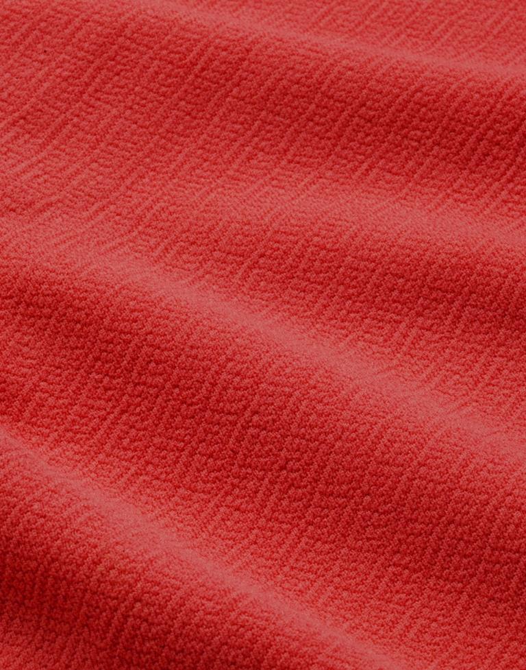 Creative Red Coloured Knitted Lycra Tops | Sudathi