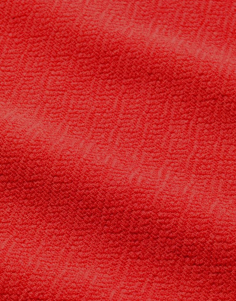 Red Coloured Knitted Lycra Bodycon | Sudathi