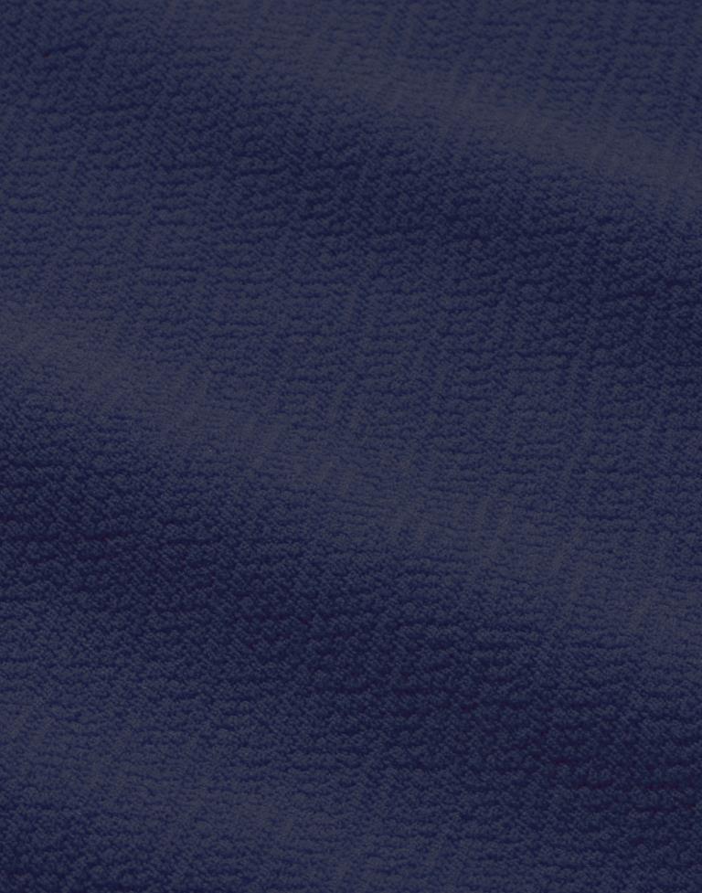 Navy Blue Coloured Knitted Lycra Bodycon | Sudathi