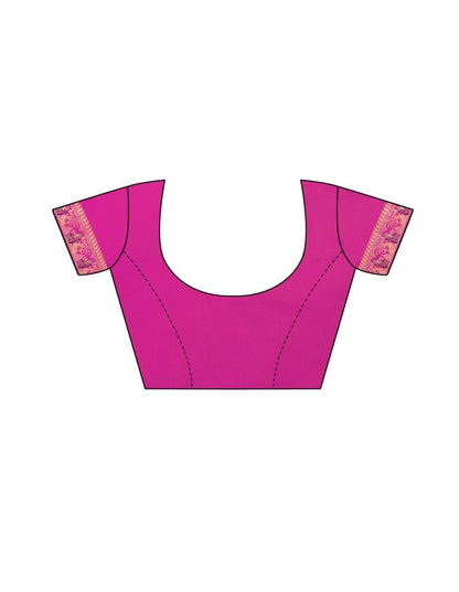 Pink Coloured Poly Silk Jacquard Partywear saree | Leemboodi