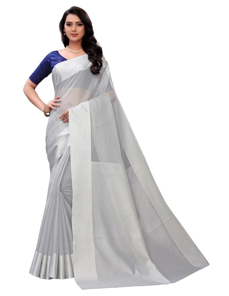 Grey Silk Saree | Sudathi