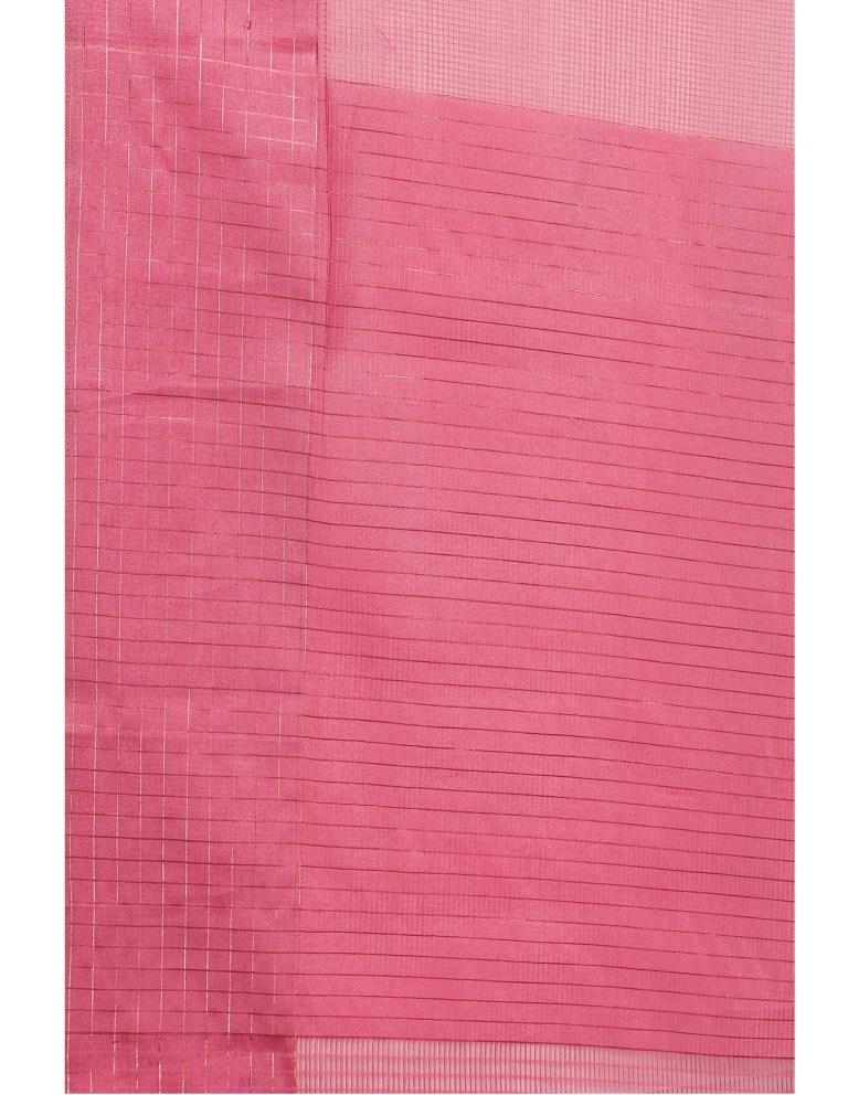 Watermelon Pink Coloured Poly Silk Self Design Partywear saree | Sudathi