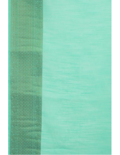 Seafoam Green Coloured Chanderi Jacquard Partywear saree | Leemboodi