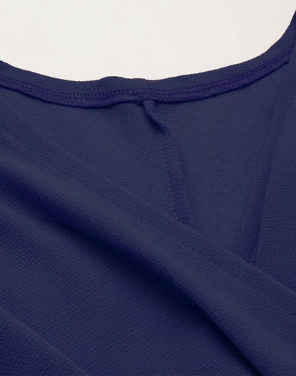 Navy Blue Coloured Knitted Lycra Dress | Sudathi