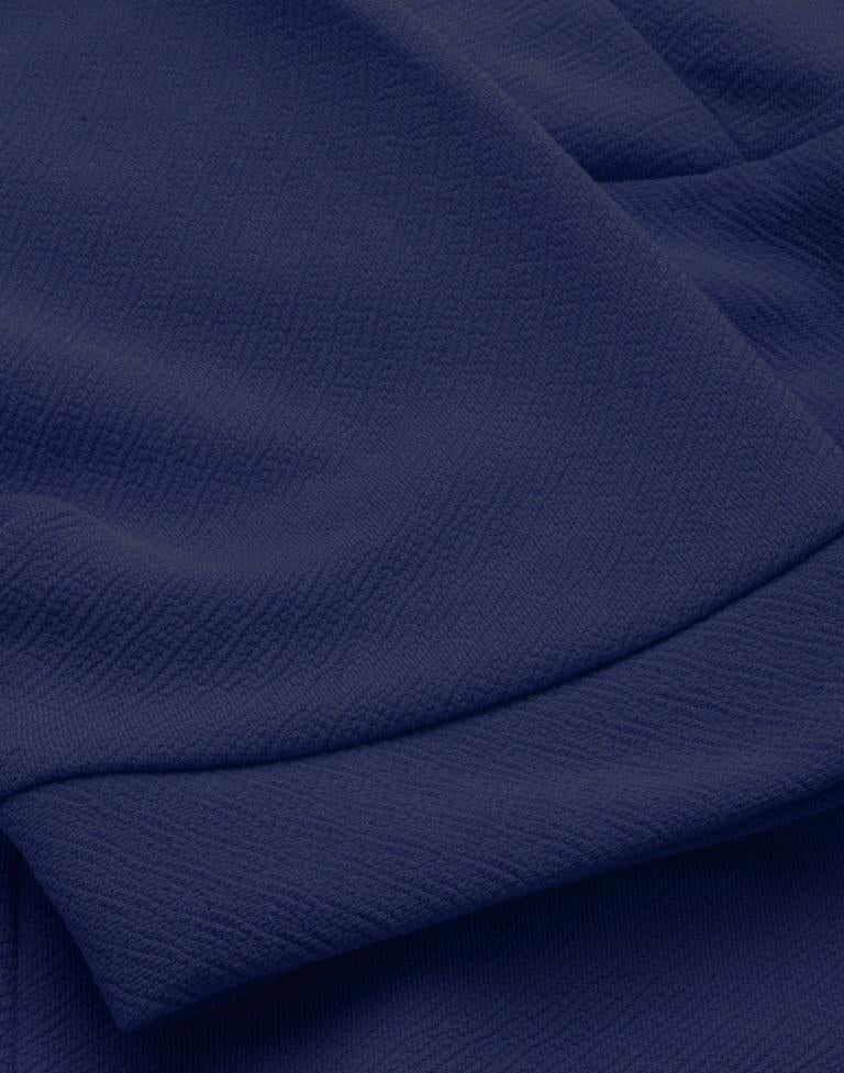 Navy Blue Coloured Knitted Lycra Dress | Sudathi