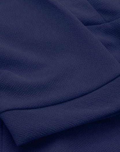 Navy Blue Coloured Knitted Lycra Dress | Sudathi
