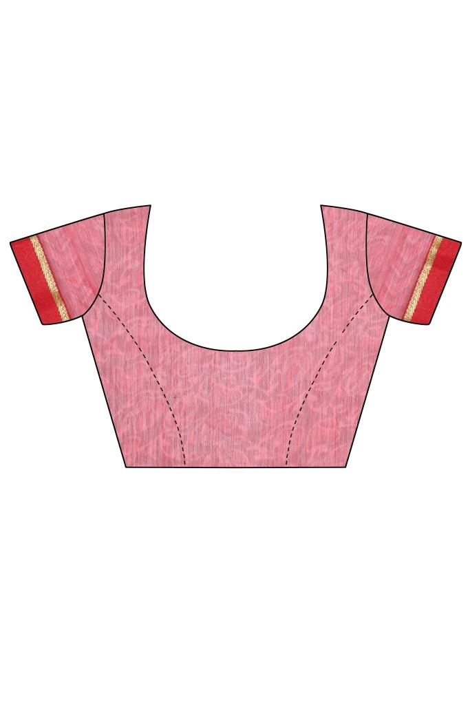 Red Coloured Chiffon Printed Laced Casual saree | Sudathi