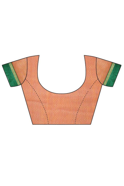 Tiger Orange Coloured Chiffon Printed Casual saree | Leemboodi