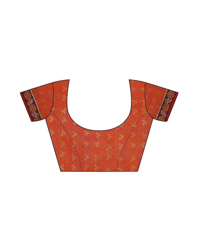 Blood Red Coloured Chiffon Printed Casual saree | Leemboodi