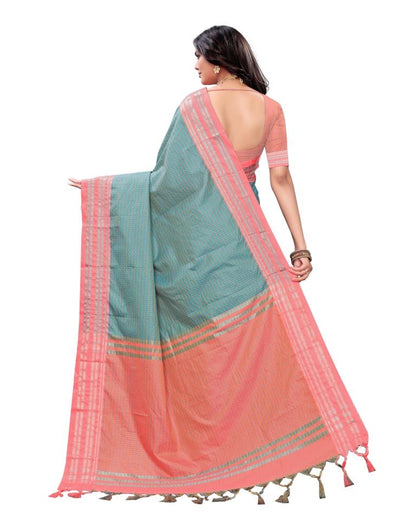Deep Sky Coloured Poly Silk Jacquard Partywear saree | Leemboodi