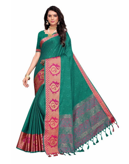 Pine Green Silk Saree | Leemboodi