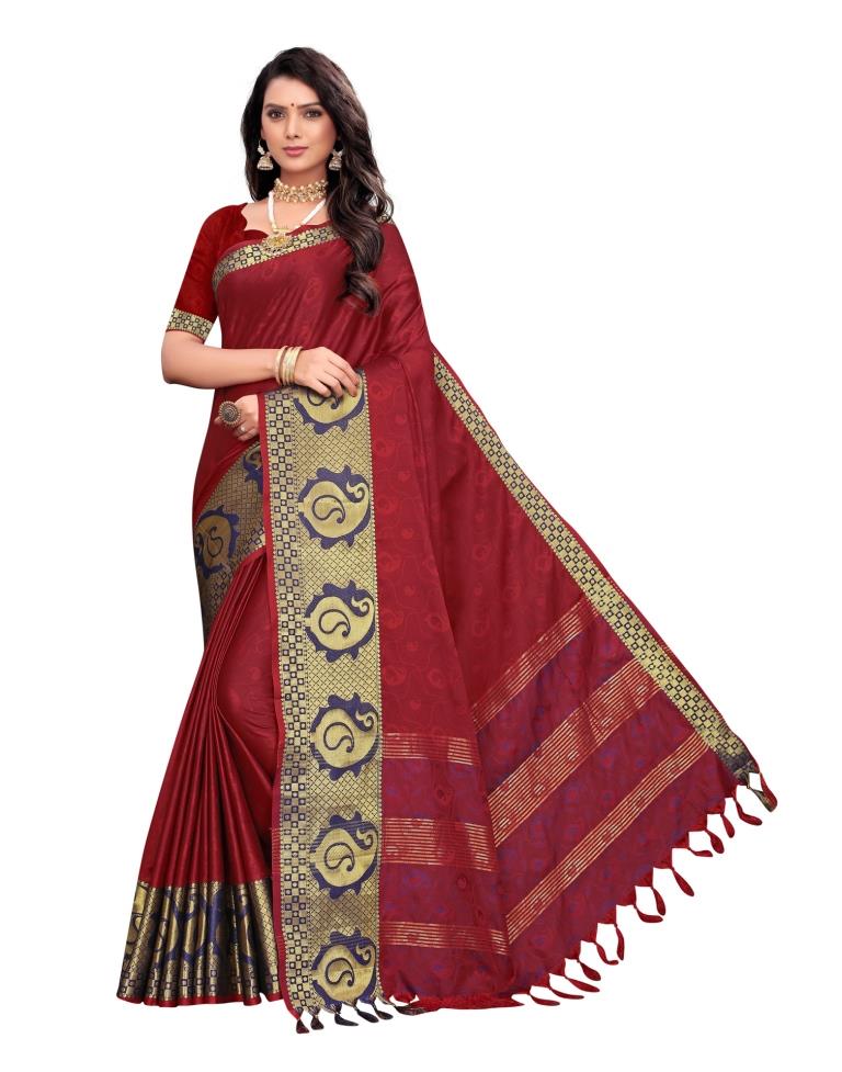 Red Silk Saree | Leemboodi