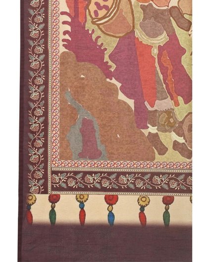 Emerald Green Printed Silk Saree