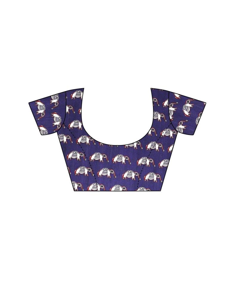 Torquise Blue Coloured Poly Silk Digital Printed Partywear saree | Sudathi