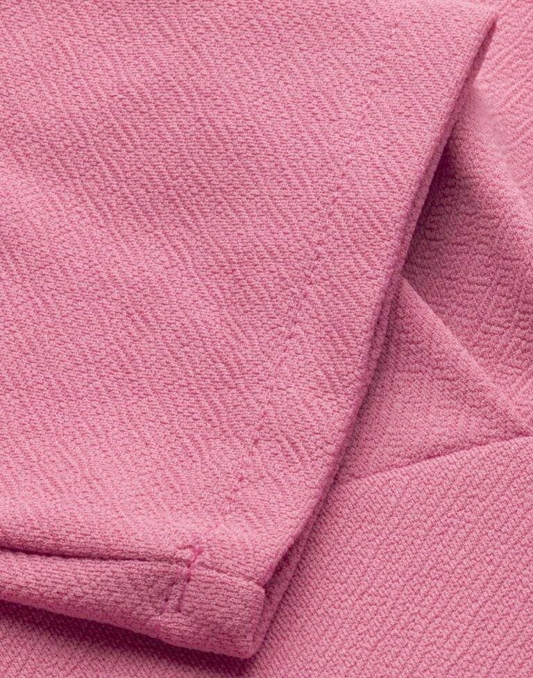 Standard Pink Coloured Knitted Lycra Dress | Sudathi