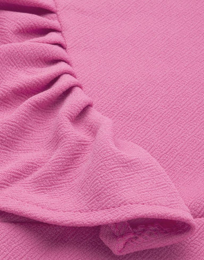 Mind Blowing Pink Coloured Knitted Lycra Dress | Sudathi