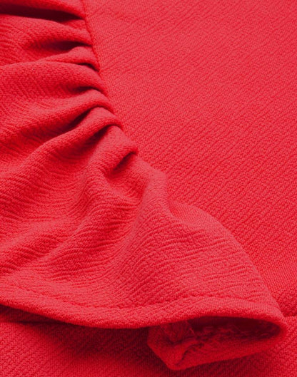 Sparkling Red Coloured Knitted Lycra Dress | Sudathi
