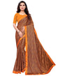 Coral Orange Coloured Lycra Embellished Partywear saree | Sudathi