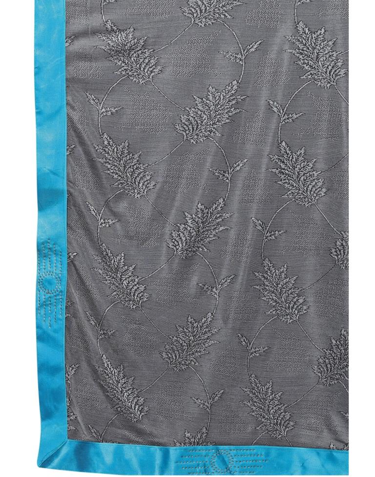 Silver Grey Coloured Lycra Embellished Partywear saree | Leemboodi